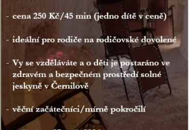 Dopolední angličtina s hlídáním dětí v Solné jeskyni 