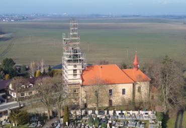 Veřejná sbírka na opravu věže katolického kostela 