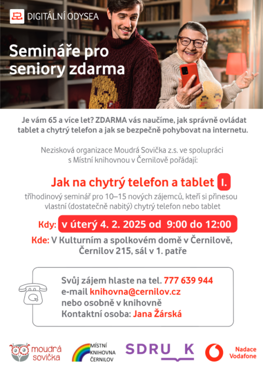 Kurz Jak na chytrý telefon a tablet I. pro seniory  