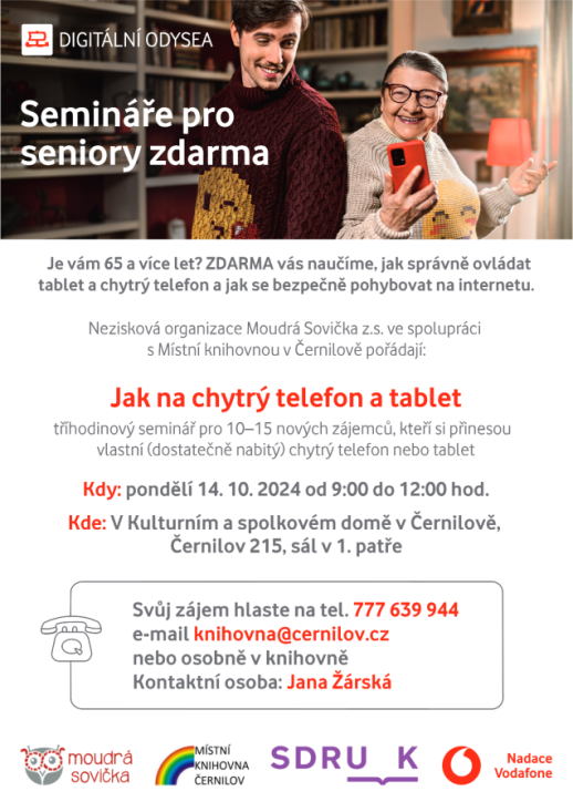 Seminář Jak na chytrý telefon a tablet - JIŽ OBSAZENO 