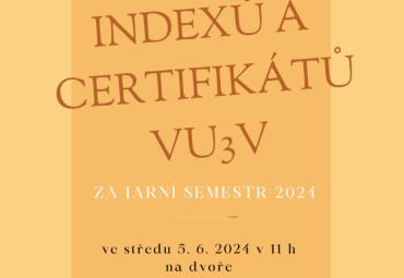 Předávání certifikátů VU3V za jarní semestr 2024 