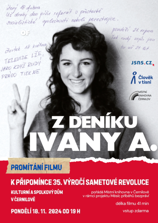 Promítání filmu Z deníku Ivany A. 