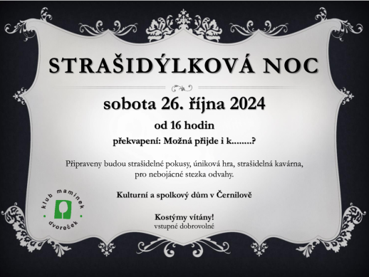 Strašidýlková noc pro děti 