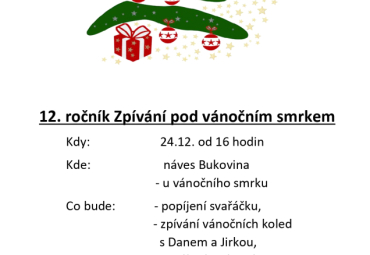 Vánoční zpívání Bukovina 