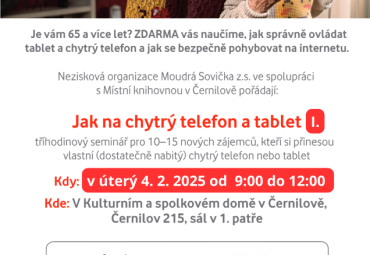 Kurz Jak na chytrý telefon a tablet I. pro seniory  